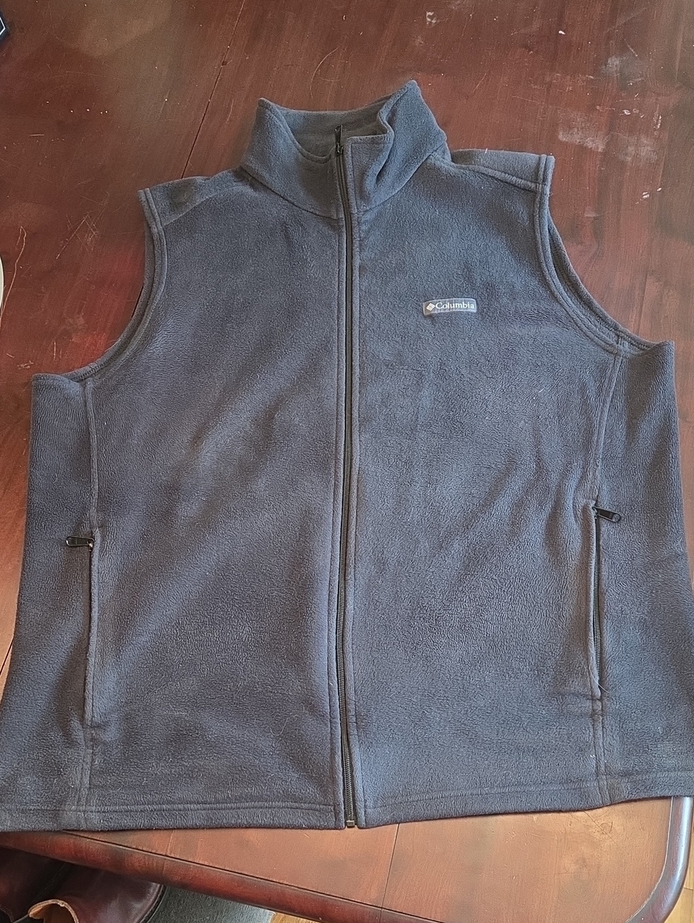 Columbia Black Full-Zip Fleece Vest Size 2XLT Men